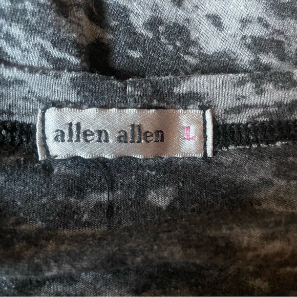 Allen Allen Black Space Dye Peace Sign Santa Hat Long Sleeve Tee Women’s Large - Picture 4 of 6